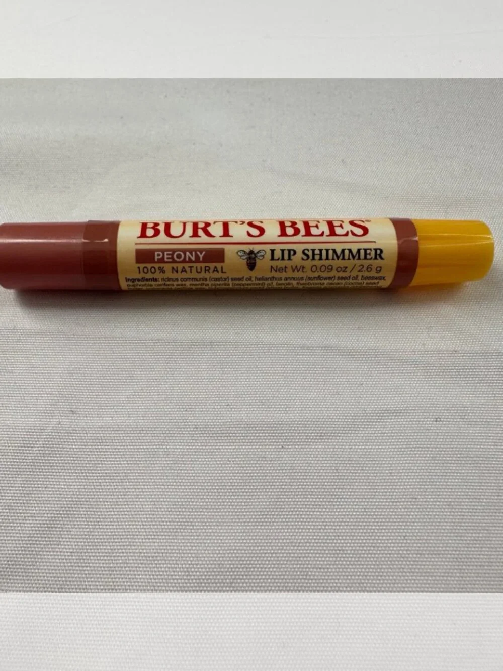 Burt's Bees Lip Shimmer Peony Natural Moisturizing Shimmery Tinted Lip Balm